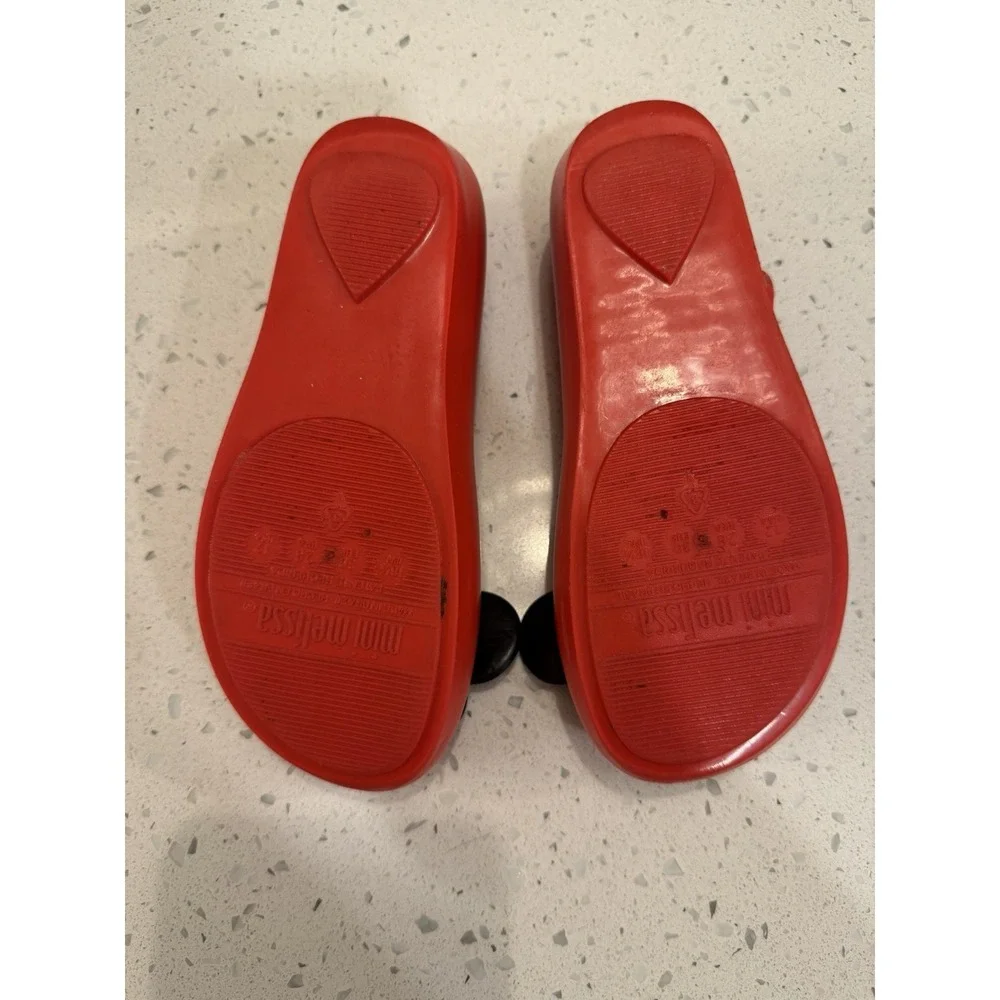 Mini Melissa X Disney Mickey Minnie Mouse Ultra Girl Red Jelly Shoes Girls 12